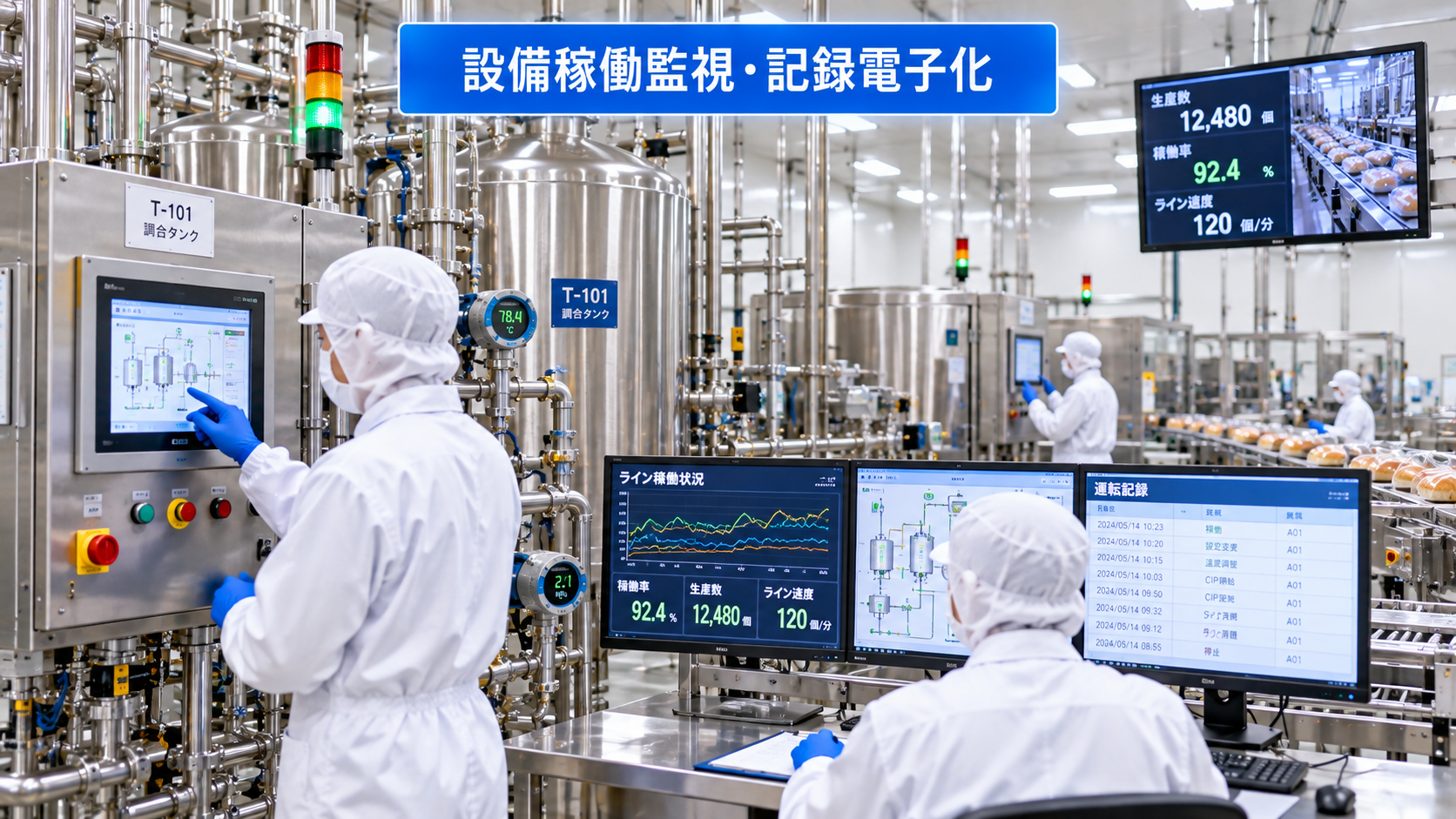 設備稼働監視・記録電子化