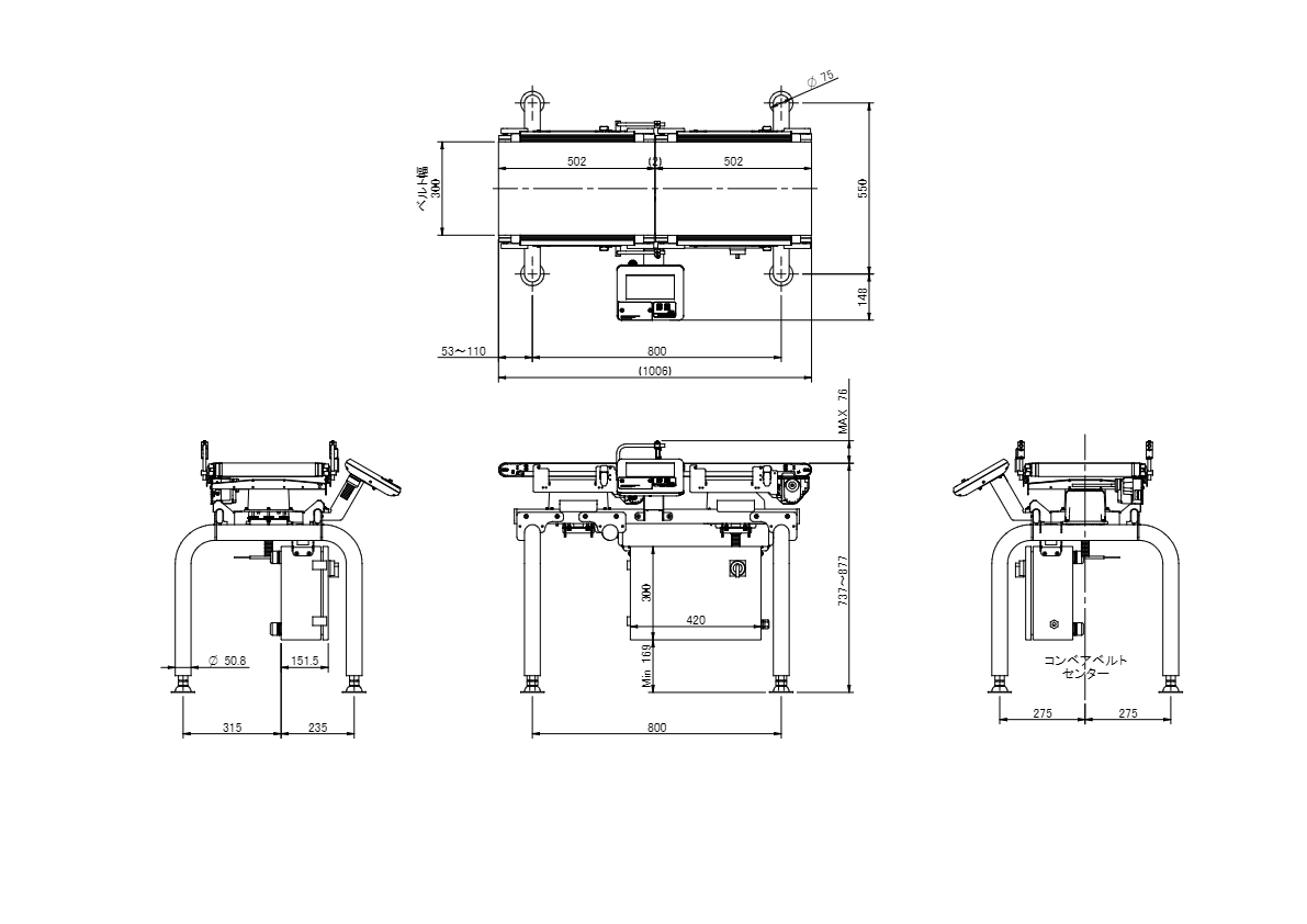 図面（高精度重量チェック用ウェイトチェッカ　AD-4961A-6K3050）