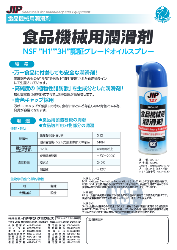 カタログ（食品機械用潤滑剤）