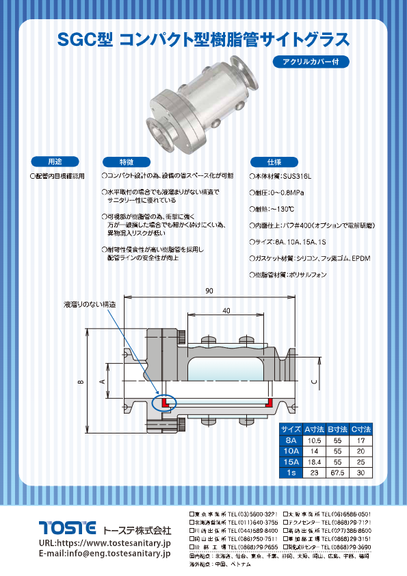 チラシ（コンパクト型樹脂管サイトグラス）