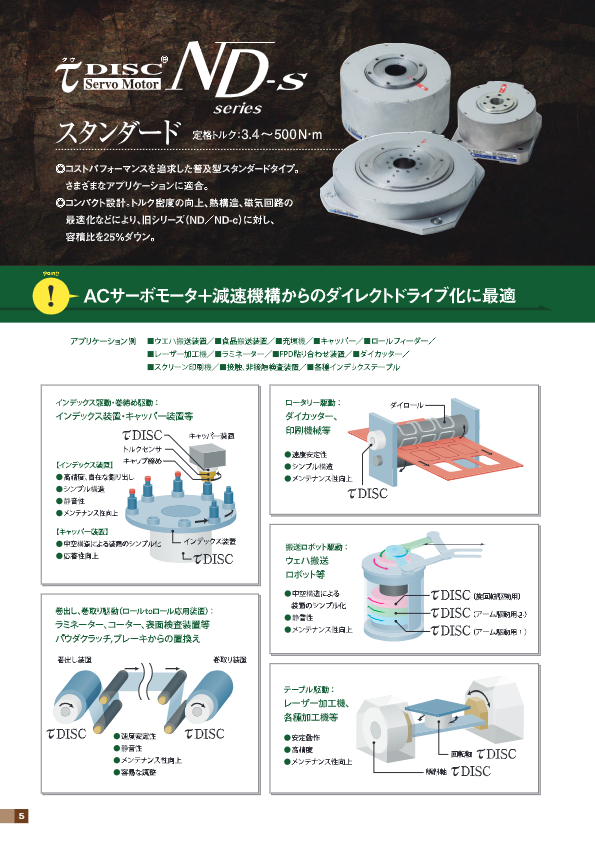 カタログ（高精度タイプ  τDISC スタンダードタイプND-s）