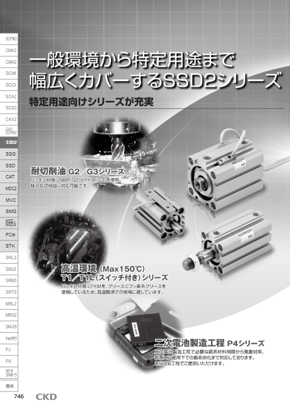 カタログ（省スペース形シリンダ  スーパーコンパクトシリンダ  SSD2）