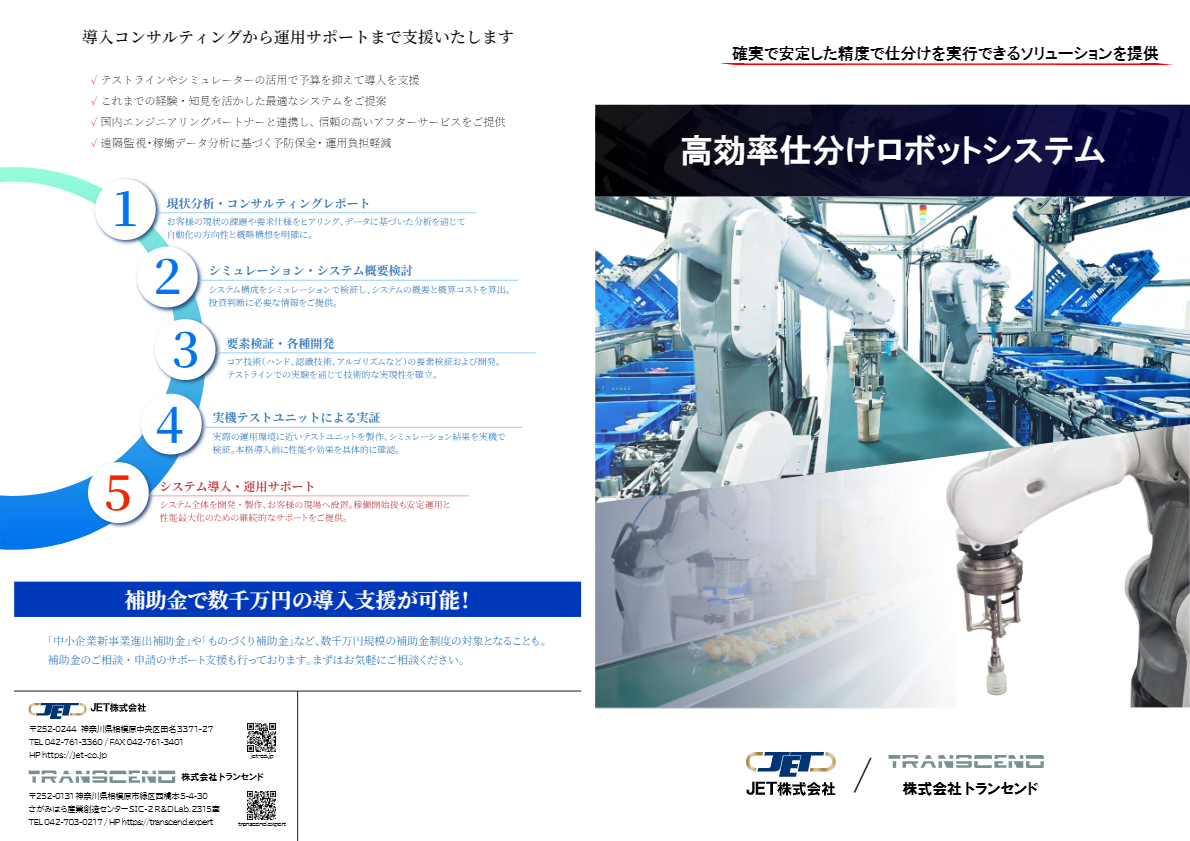 高効率仕分けロボットシステムカタログ