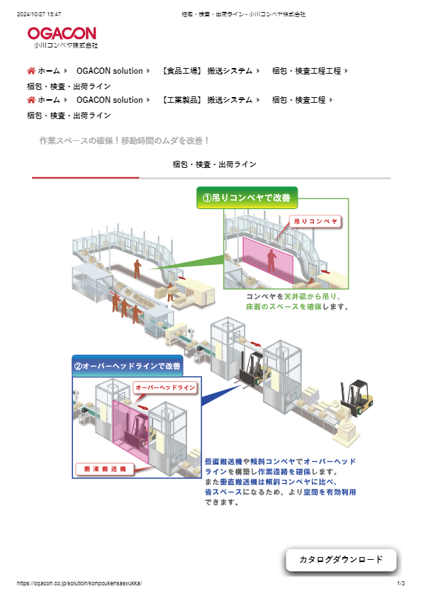 カタログ（梱包・検査・出荷ライン）