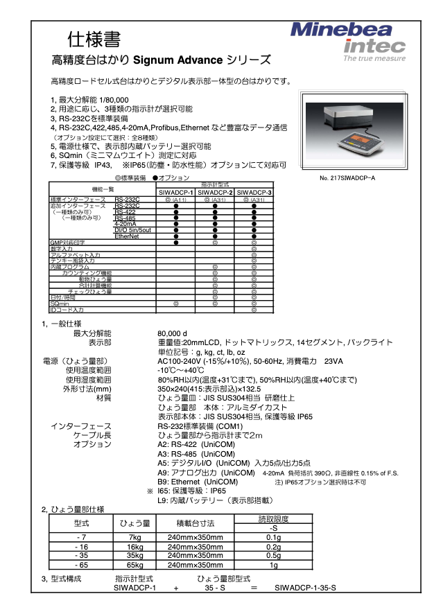 カタログ【Datasheet_Signum Advance 1】