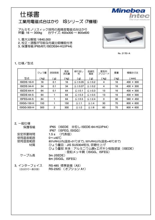 カタログ【Datasheet_IS】