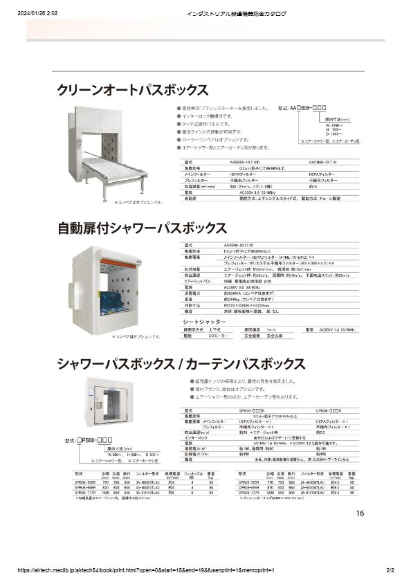カタログ（クリーンオートパスボックス）