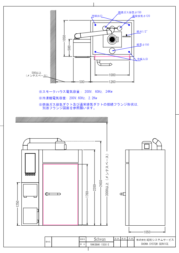 カタログ（小型スモークハウス RAKOBAK1500）