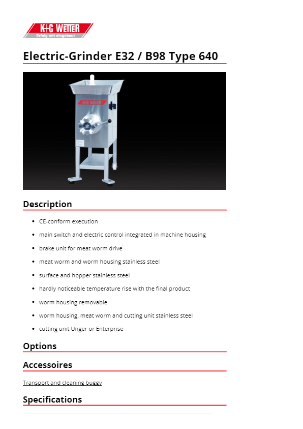 カタログ（グラインダー E32／B98）