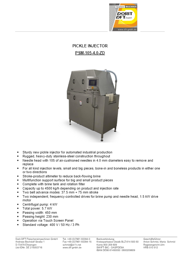 カタログ（インジェクター PSM-105, PSM-210）