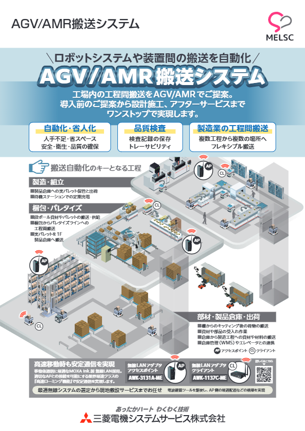カタログ（ロボットシステムや装置間の搬送を自動化 AGV／AMR搬送システム）