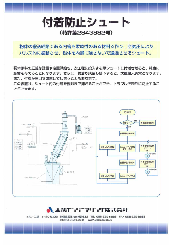 カタログ（プロセス機器 付着防止シュート）