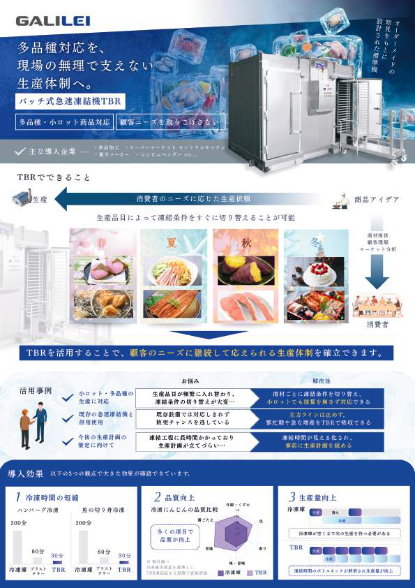 バッチ式急速凍結機TBR