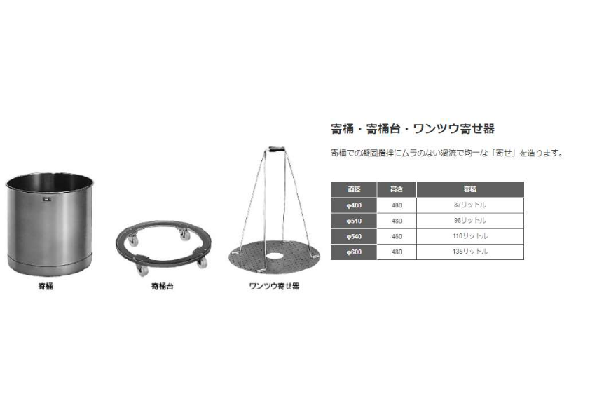 寄桶・寄桶台・ワンツウ寄せ器