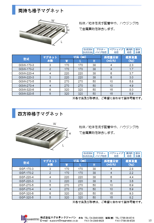 カタログ（四方枠格子マグネット）