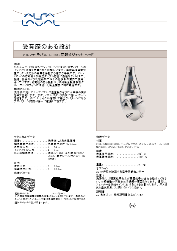 カタログ（ロータリージェットヘッド　TJ20G）