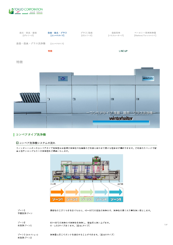 食器・器具・グラス洗浄機【コンベアタイプ】