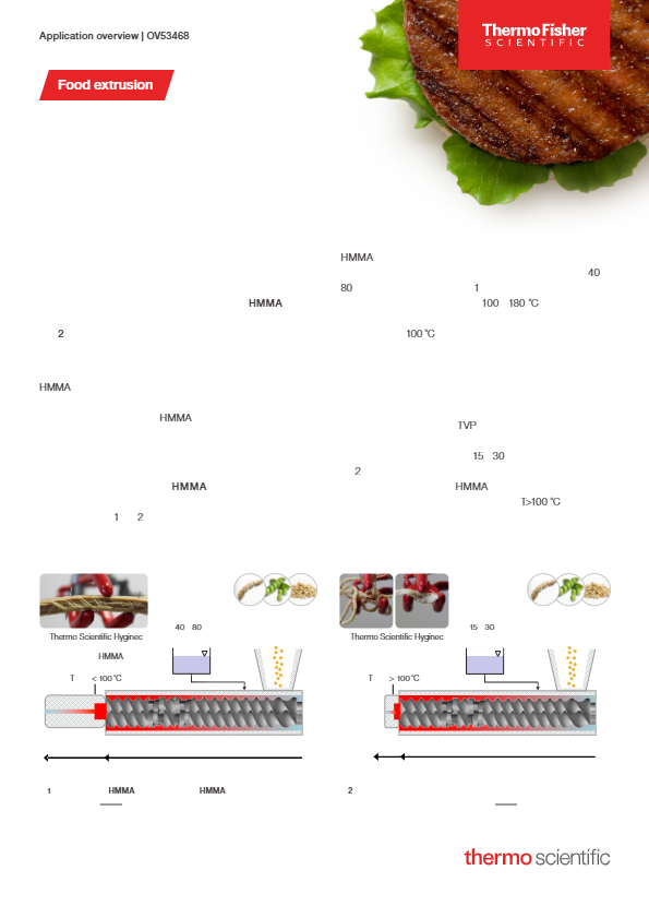 植物由来肉（代替肉）の二軸エクストルージョン加工