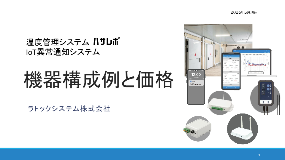 「ハサレポ」機器構成と価格